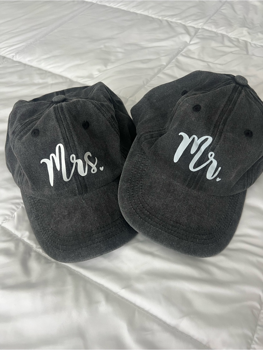 Mr & Mrs matching hats